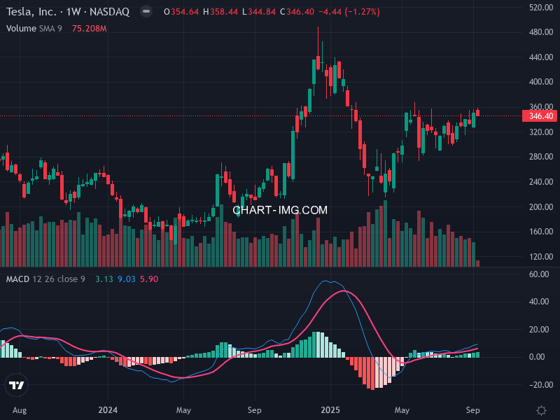 Tesla TradingView Chart - Sep 9 2025