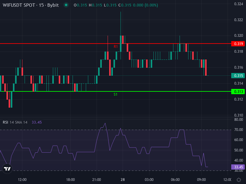 WIF/USDT Price Chart Showing Recent Price Action